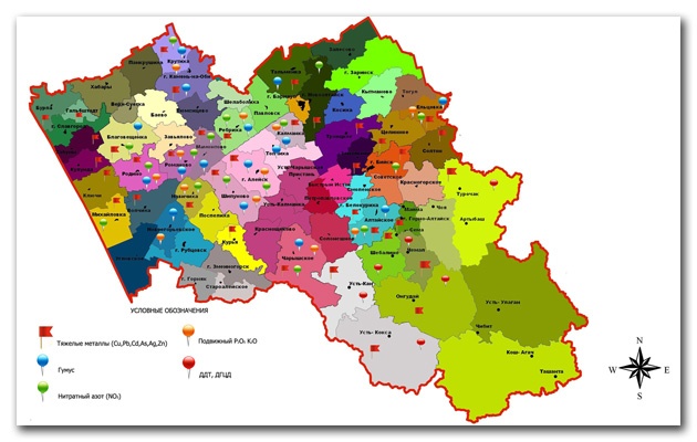 Doc22.ru Карта загрязнений почвы Алтайского края и Республики Алтай (для просмотра карты кликни на изображение)