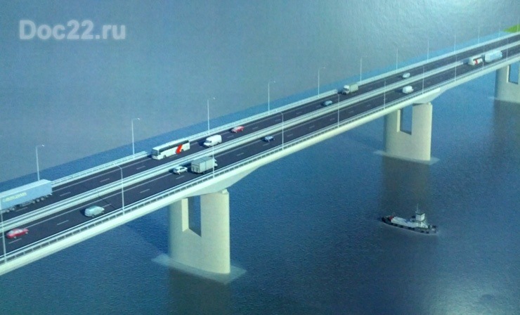 Doc22.ru Один из эскизов нового моста через Обь в Барнауле.